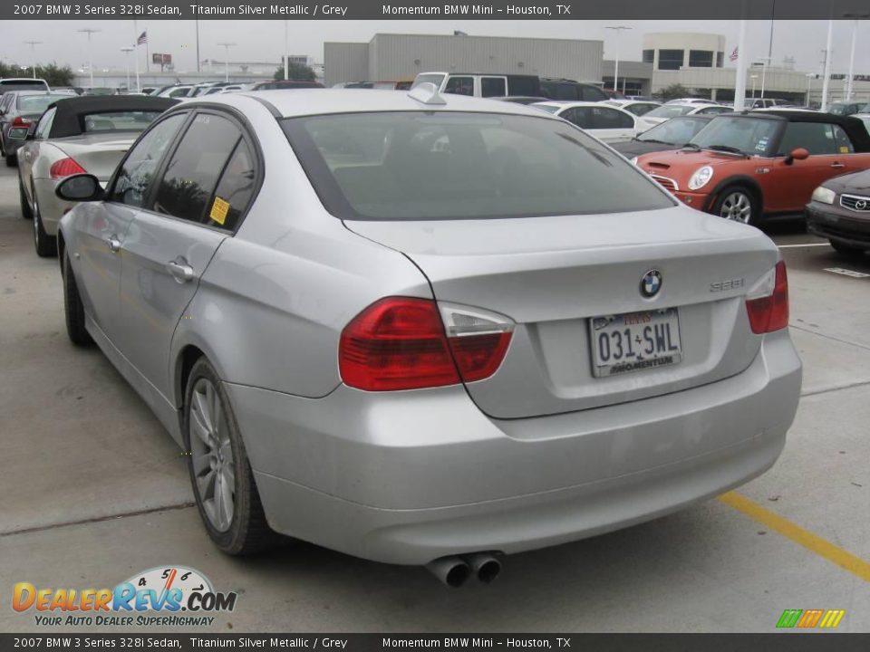 2007 BMW 3 Series 328i Sedan Titanium Silver Metallic / Grey Photo #4