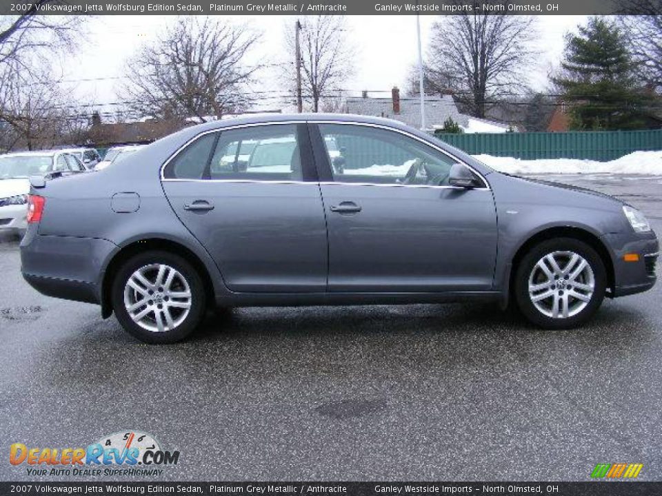 2007 Volkswagen Jetta Wolfsburg Edition Sedan Platinum Grey Metallic / Anthracite Photo #6