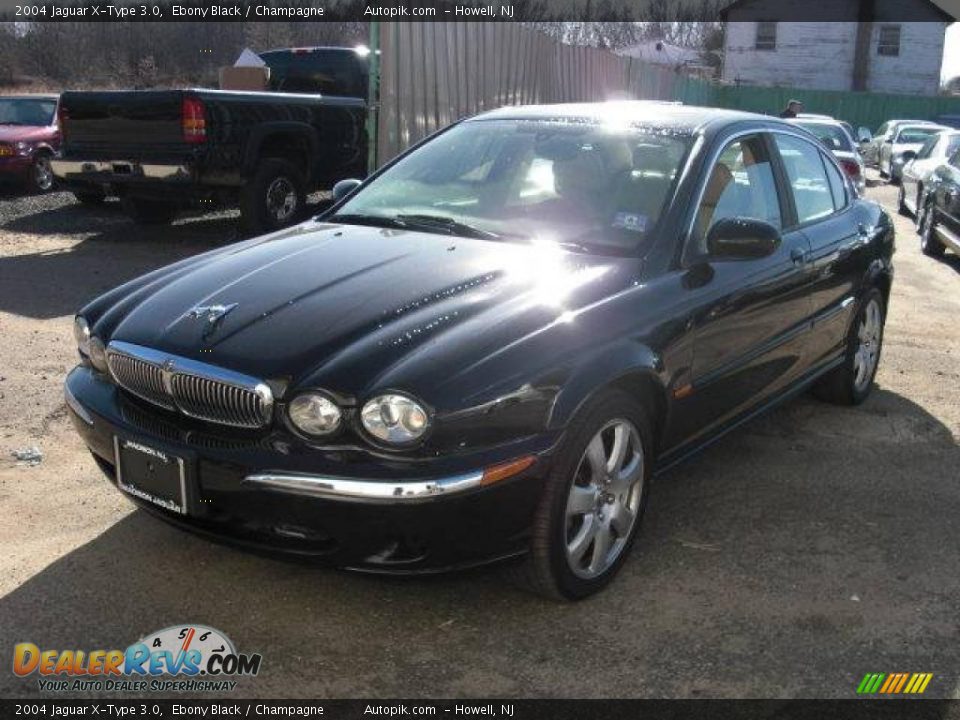 2004 Jaguar X-Type 3.0 Ebony Black / Champagne Photo #2