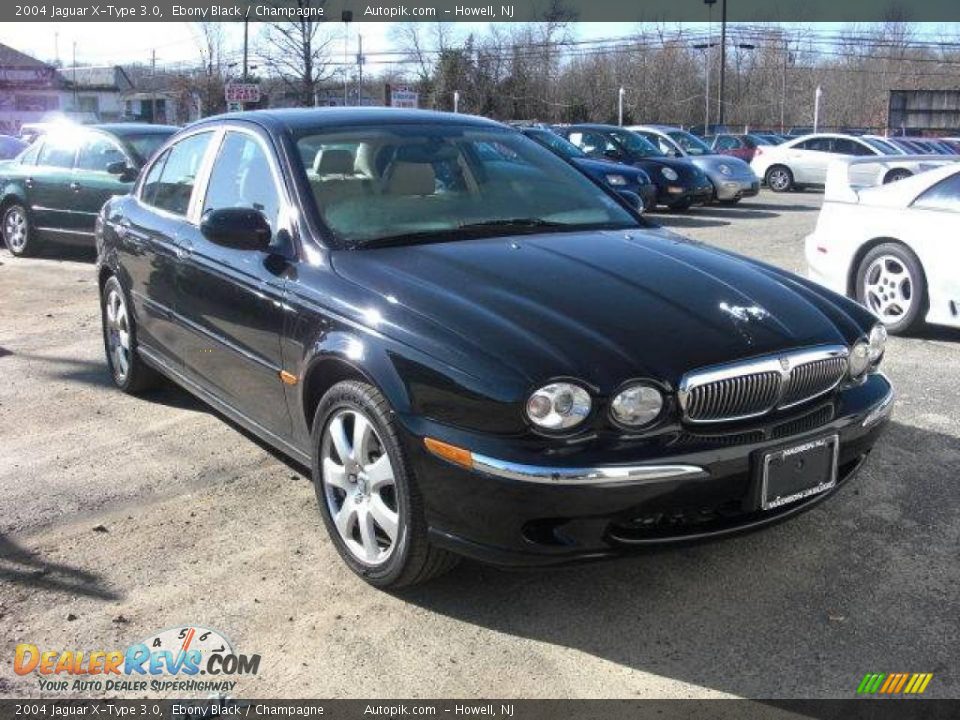 2004 Jaguar X-Type 3.0 Ebony Black / Champagne Photo #3