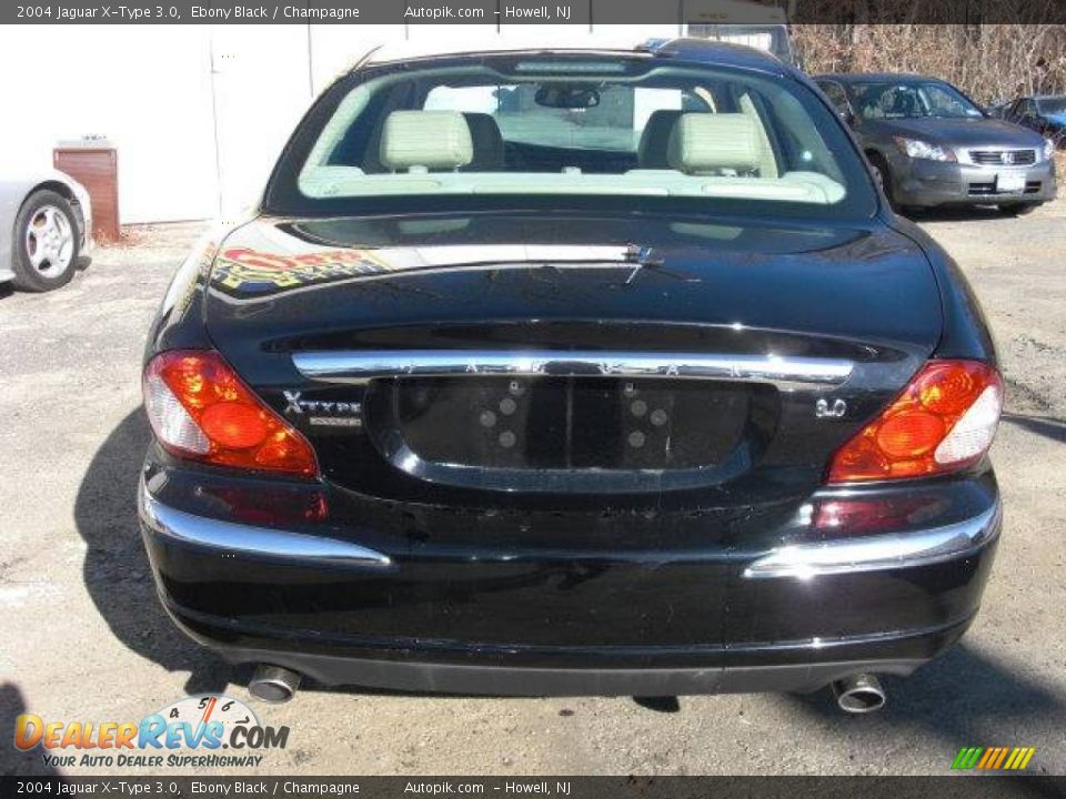 2004 Jaguar X-Type 3.0 Ebony Black / Champagne Photo #6