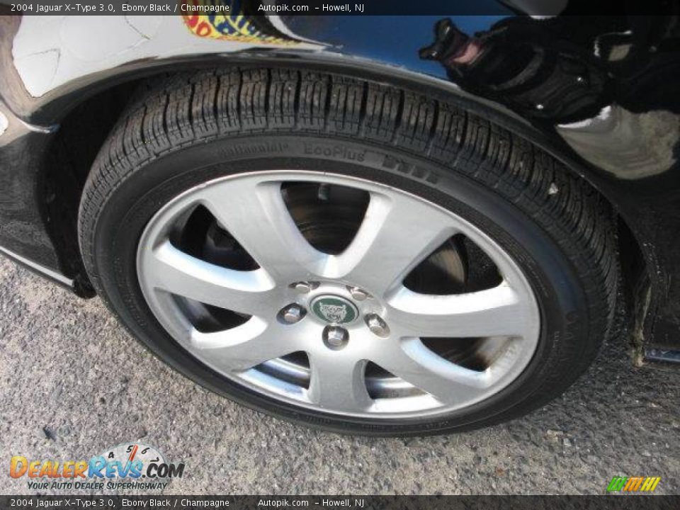 2004 Jaguar X-Type 3.0 Ebony Black / Champagne Photo #19
