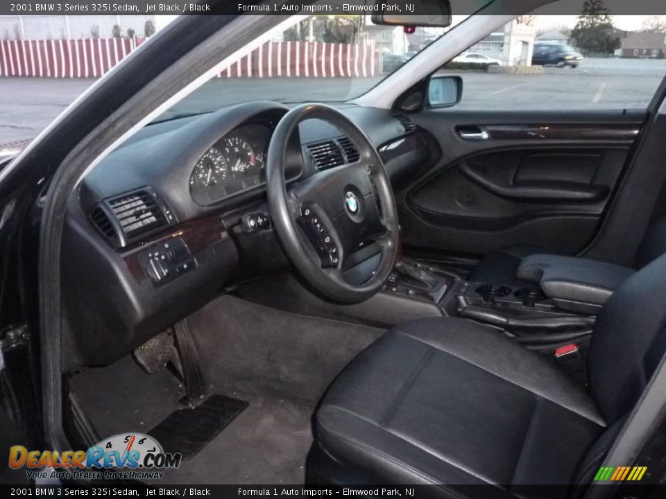 2001 BMW 3 Series 325i Sedan Jet Black / Black Photo #14