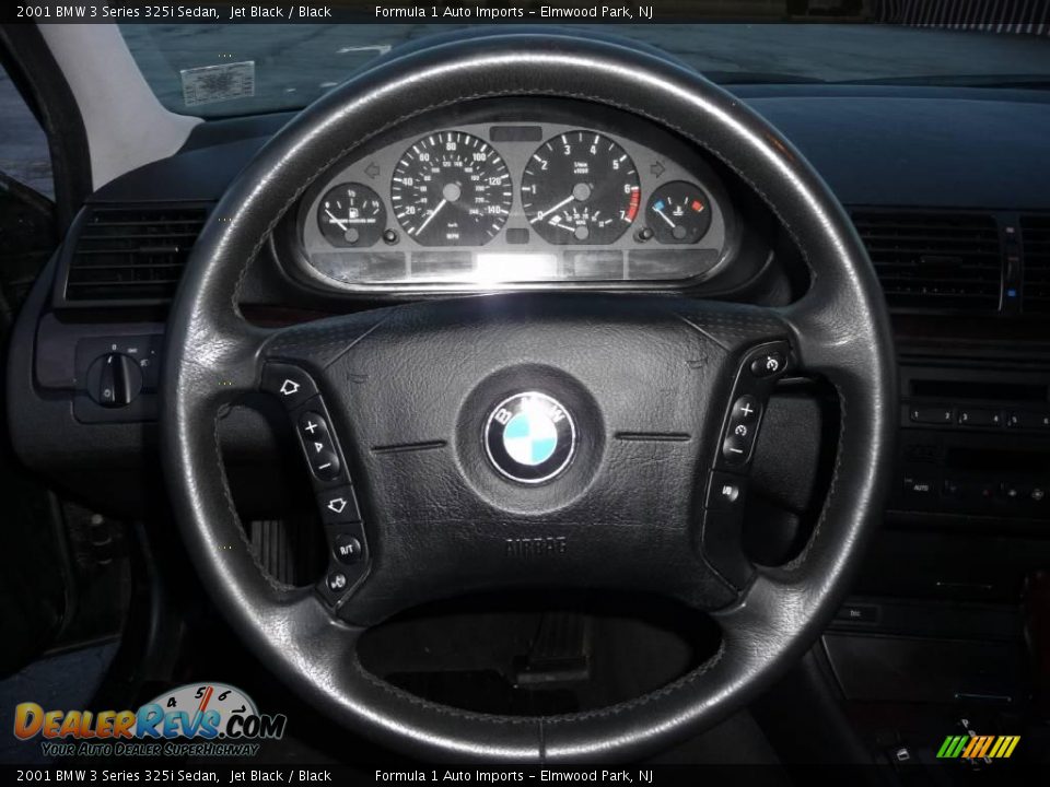 2001 BMW 3 Series 325i Sedan Jet Black / Black Photo #19