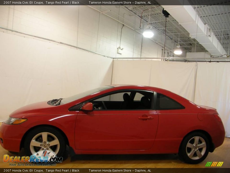 2007 Honda Civic EX Coupe Tango Red Pearl / Black Photo #2