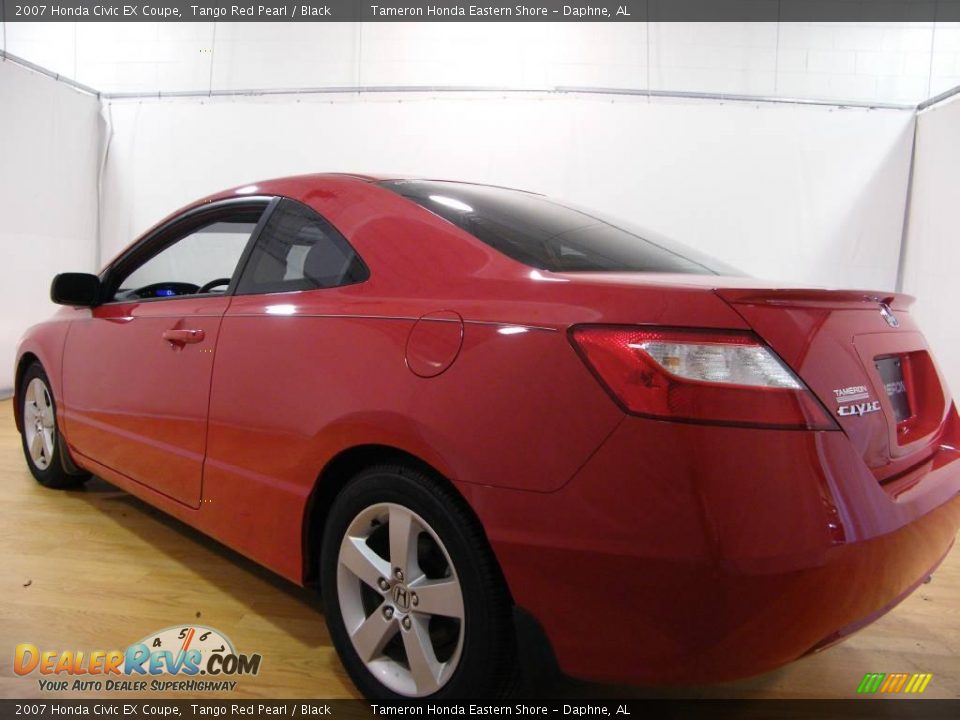 2007 Honda Civic EX Coupe Tango Red Pearl / Black Photo #3