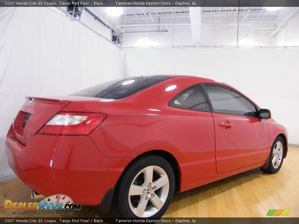 2007 Honda Civic EX Coupe Tango Red Pearl / Black Photo #5