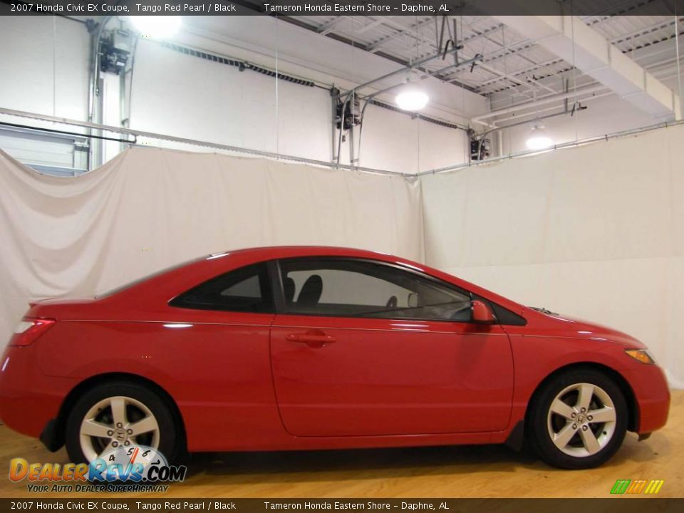 2007 Honda Civic EX Coupe Tango Red Pearl / Black Photo #6