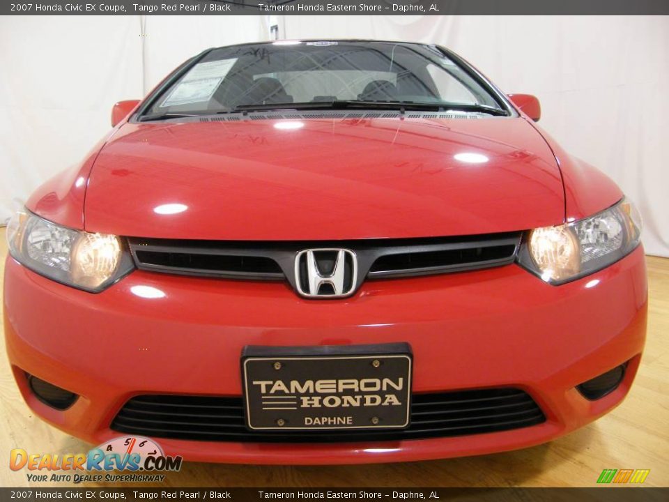 2007 Honda Civic EX Coupe Tango Red Pearl / Black Photo #8