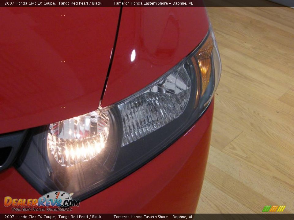 2007 Honda Civic EX Coupe Tango Red Pearl / Black Photo #9