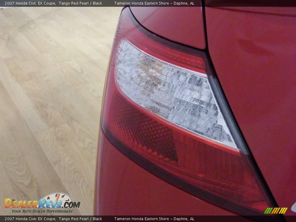 2007 Honda Civic EX Coupe Tango Red Pearl / Black Photo #10