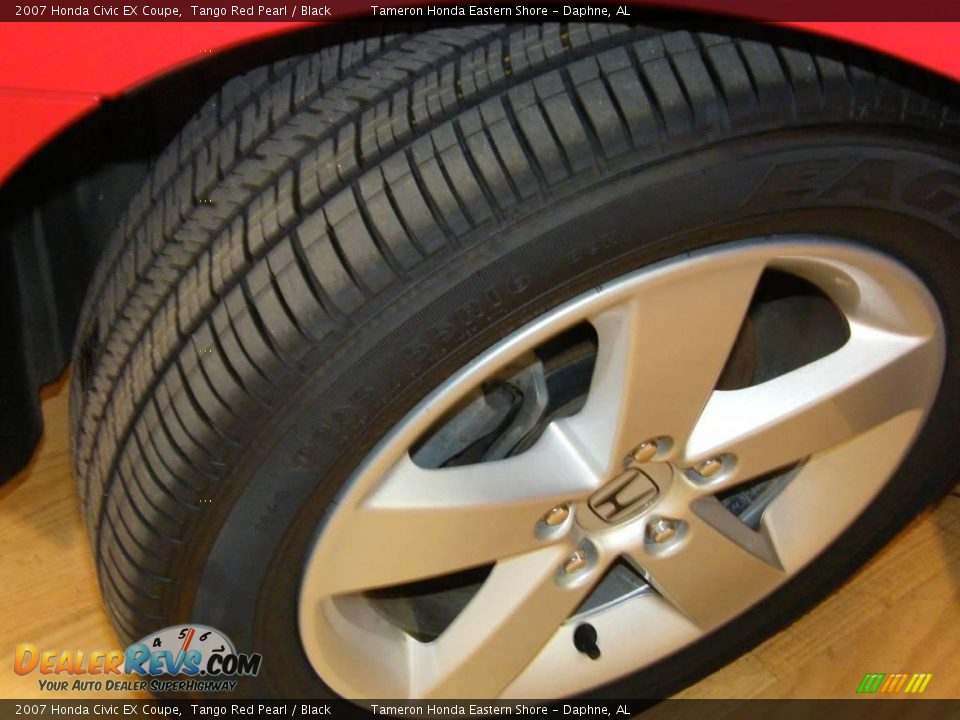 2007 Honda Civic EX Coupe Tango Red Pearl / Black Photo #12