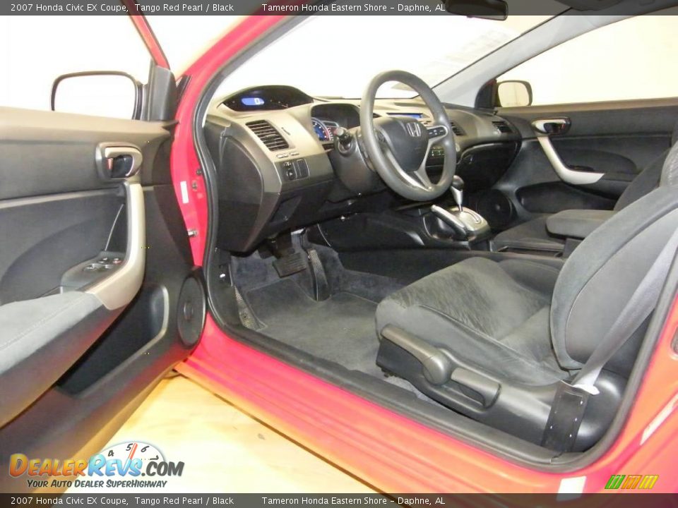 2007 Honda Civic EX Coupe Tango Red Pearl / Black Photo #13
