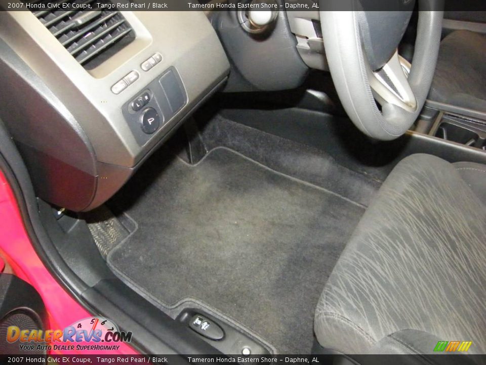 2007 Honda Civic EX Coupe Tango Red Pearl / Black Photo #16