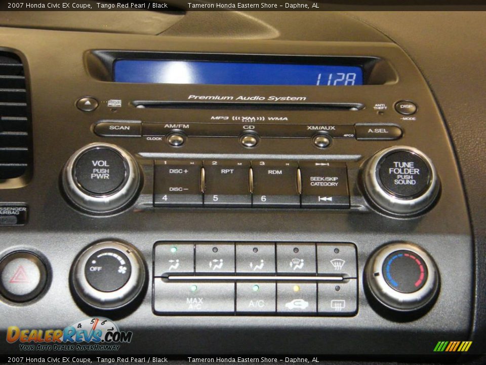 2007 Honda Civic EX Coupe Tango Red Pearl / Black Photo #21