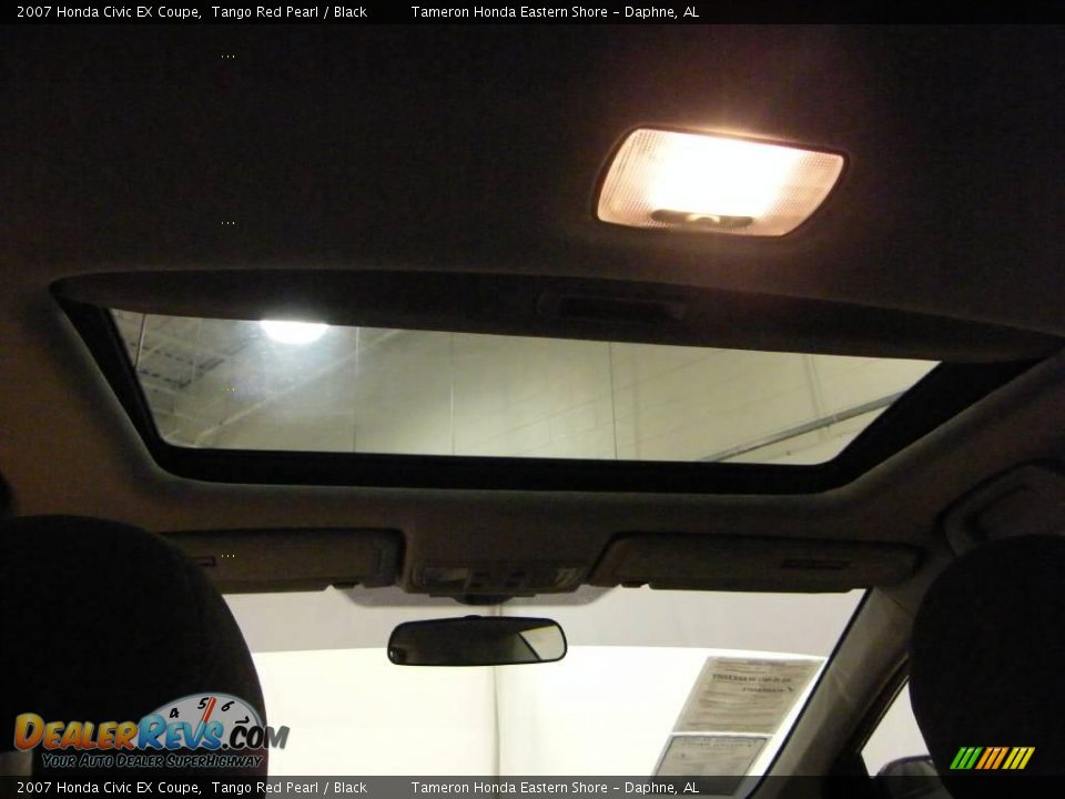 2007 Honda Civic EX Coupe Tango Red Pearl / Black Photo #22