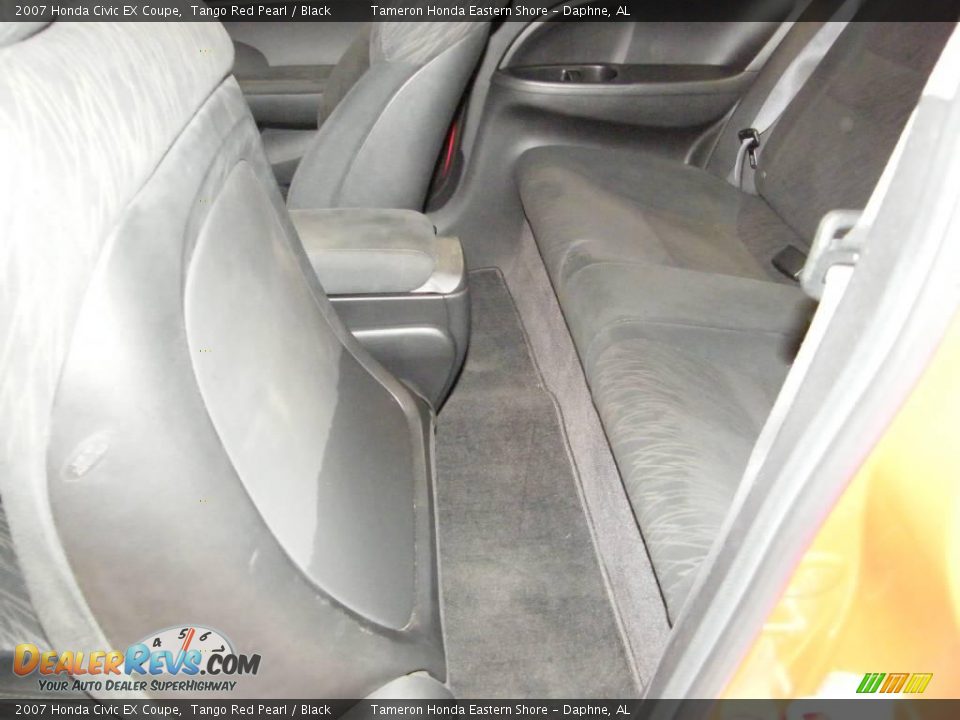 2007 Honda Civic EX Coupe Tango Red Pearl / Black Photo #24
