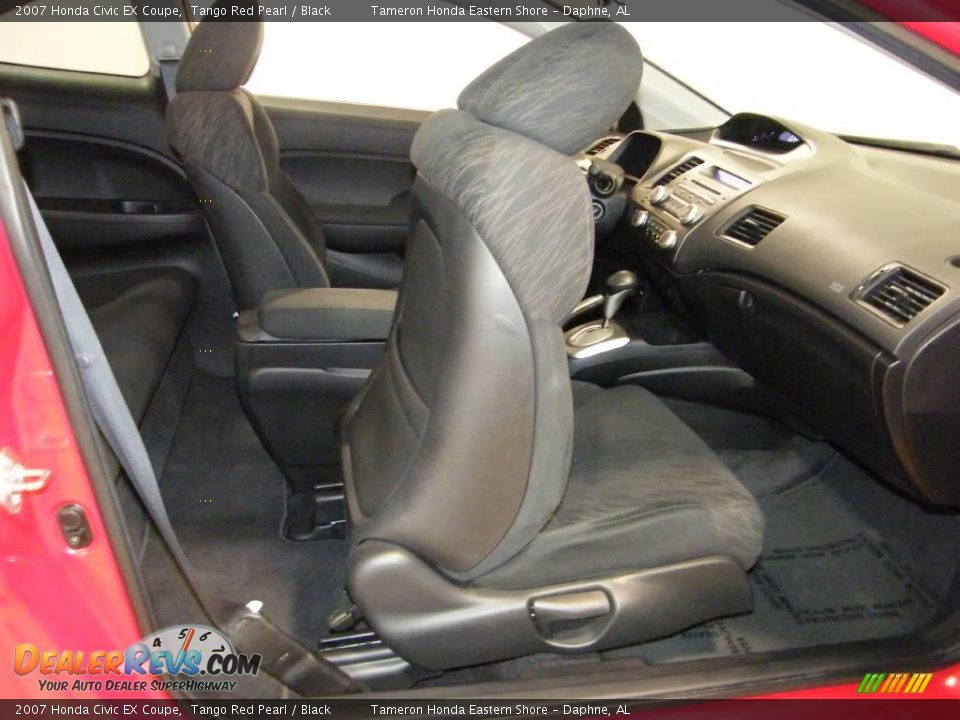 2007 Honda Civic EX Coupe Tango Red Pearl / Black Photo #27