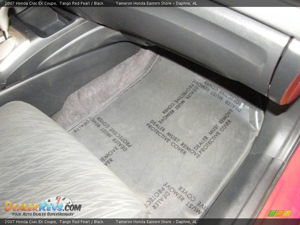 2007 Honda Civic EX Coupe Tango Red Pearl / Black Photo #29