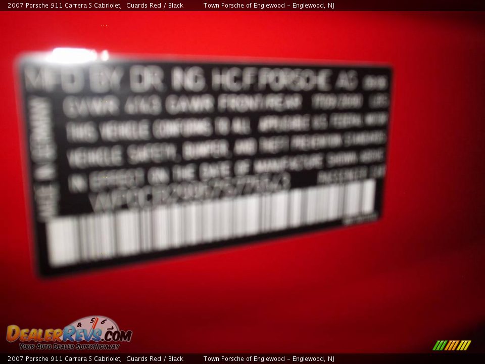 2007 Porsche 911 Carrera S Cabriolet Guards Red / Black Photo #15