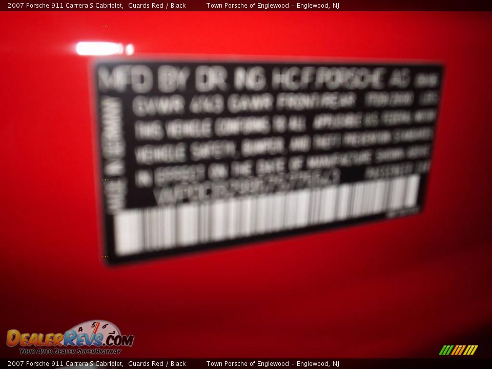 2007 Porsche 911 Carrera S Cabriolet Guards Red / Black Photo #20