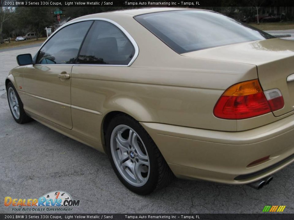 2001 BMW 3 Series 330i Coupe Light Yellow Metallic / Sand Photo #9