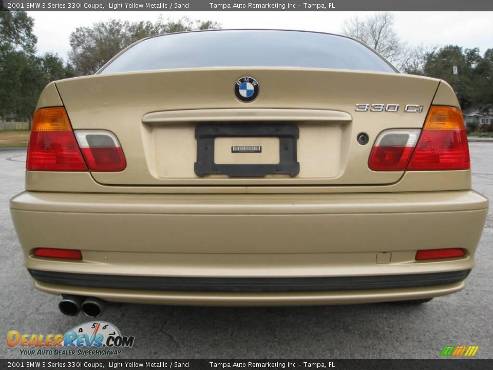 2001 BMW 3 Series 330i Coupe Light Yellow Metallic / Sand Photo #13
