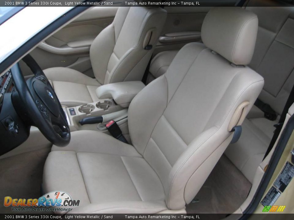 2001 BMW 3 Series 330i Coupe Light Yellow Metallic / Sand Photo #20