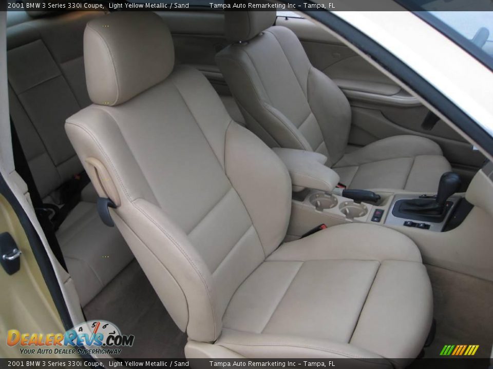 2001 BMW 3 Series 330i Coupe Light Yellow Metallic / Sand Photo #21