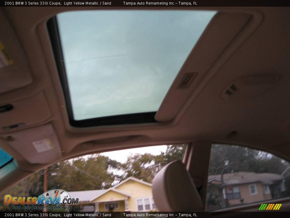 2001 BMW 3 Series 330i Coupe Light Yellow Metallic / Sand Photo #29