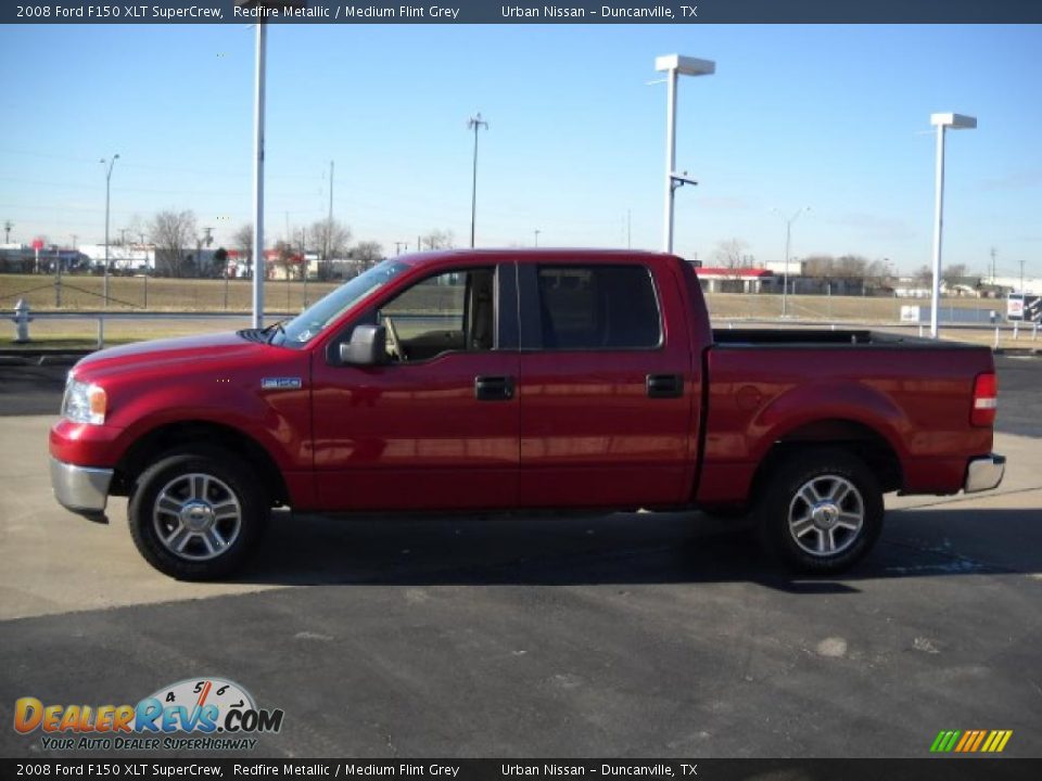 2008 Ford F150 XLT SuperCrew Redfire Metallic / Medium Flint Grey Photo #1