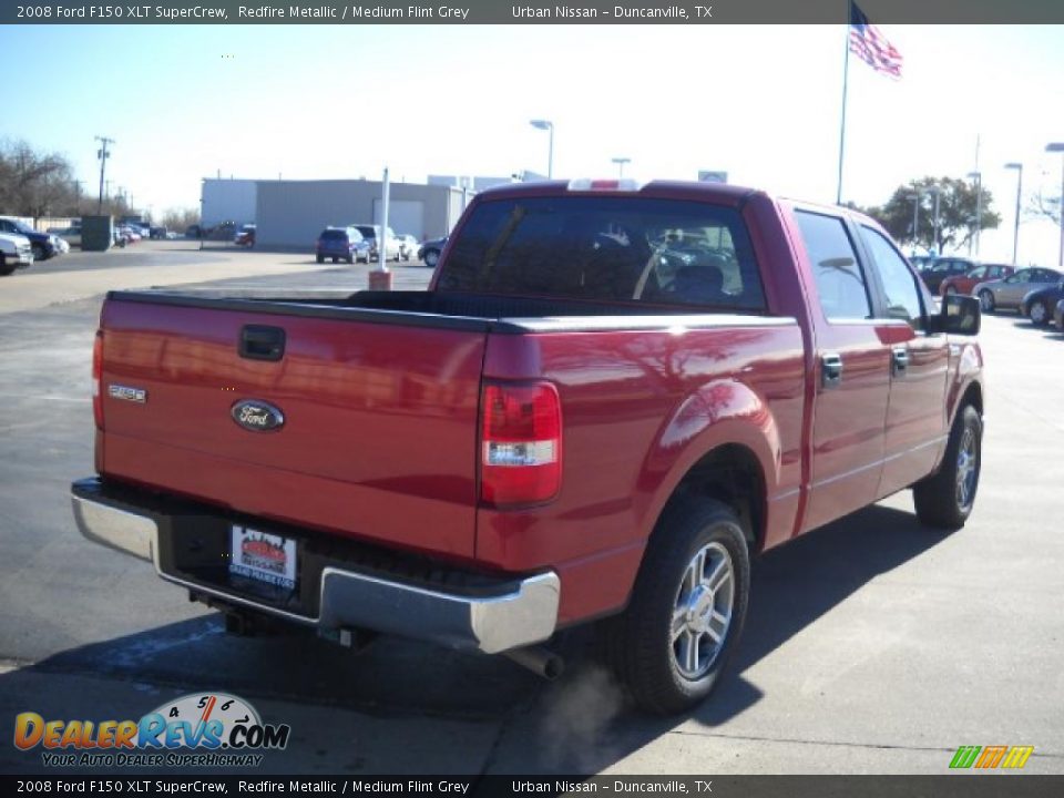 2008 Ford F150 XLT SuperCrew Redfire Metallic / Medium Flint Grey Photo #4