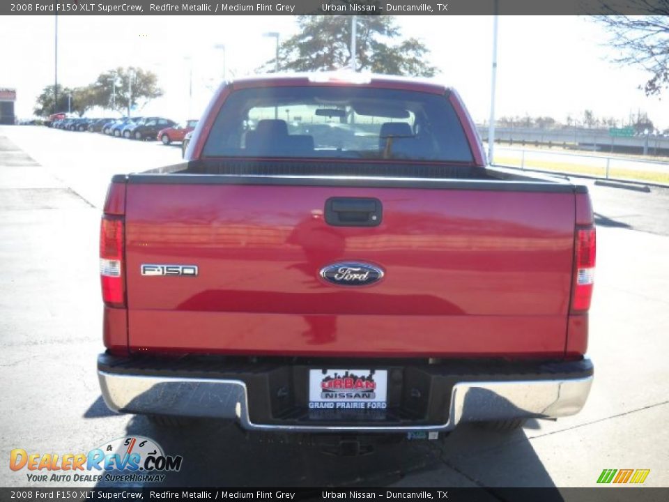 2008 Ford F150 XLT SuperCrew Redfire Metallic / Medium Flint Grey Photo #5