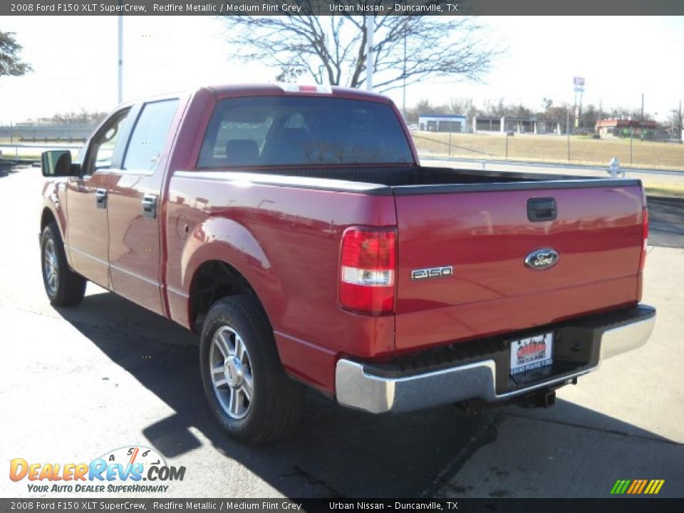 2008 Ford F150 XLT SuperCrew Redfire Metallic / Medium Flint Grey Photo #6