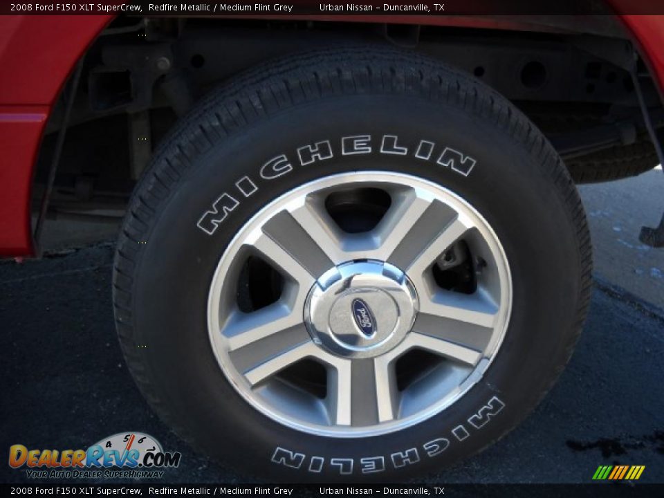 2008 Ford F150 XLT SuperCrew Redfire Metallic / Medium Flint Grey Photo #7
