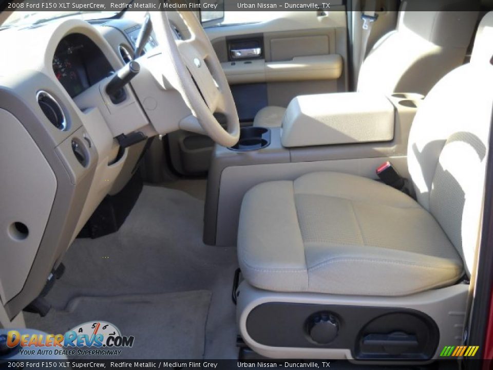 2008 Ford F150 XLT SuperCrew Redfire Metallic / Medium Flint Grey Photo #9