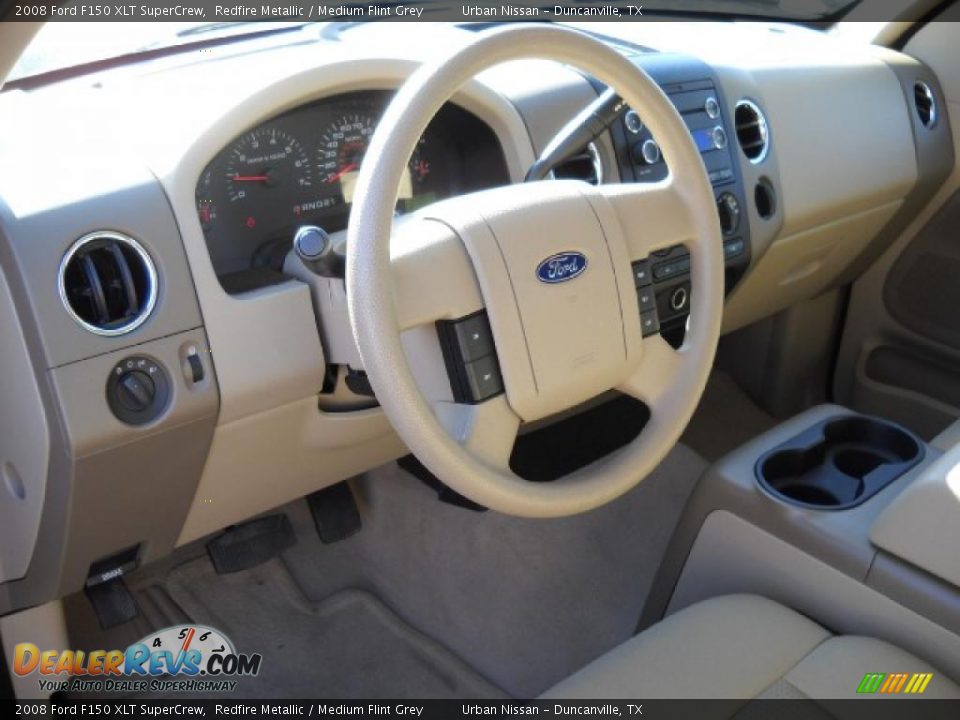 2008 Ford F150 XLT SuperCrew Redfire Metallic / Medium Flint Grey Photo #10