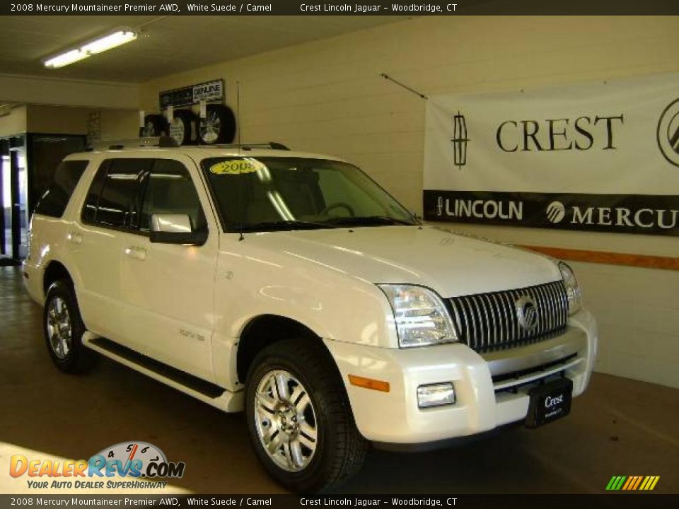 2008 Mercury Mountaineer Premier AWD White Suede / Camel Photo #1