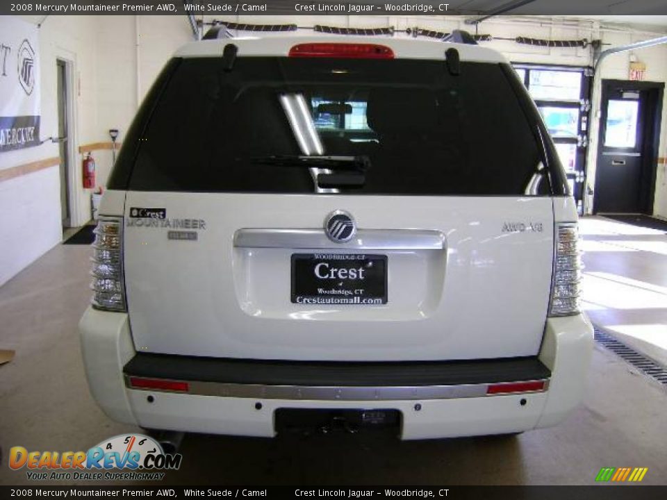 2008 Mercury Mountaineer Premier AWD White Suede / Camel Photo #10