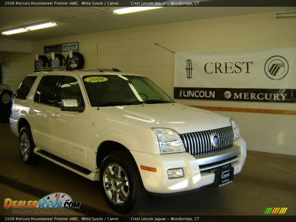 2008 Mercury Mountaineer Premier AWD White Suede / Camel Photo #1