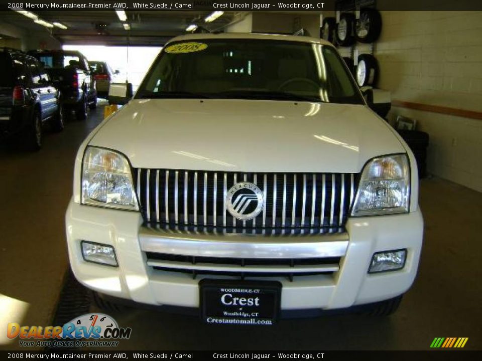 2008 Mercury Mountaineer Premier AWD White Suede / Camel Photo #2