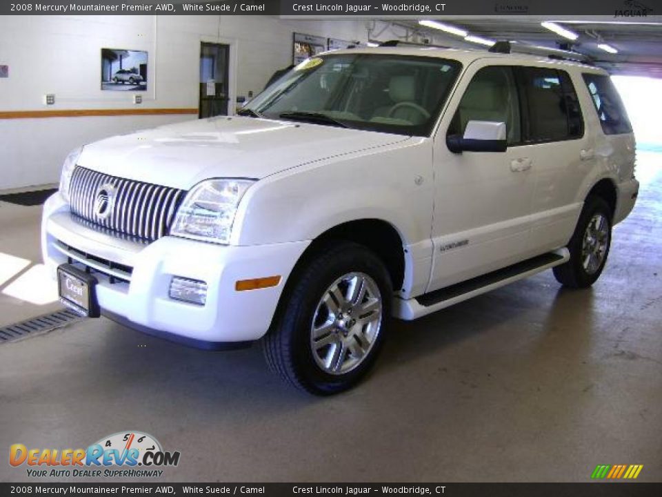 2008 Mercury Mountaineer Premier AWD White Suede / Camel Photo #3