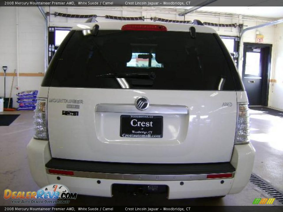 2008 Mercury Mountaineer Premier AWD White Suede / Camel Photo #7