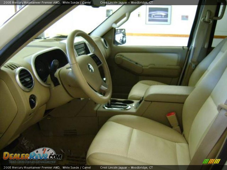 2008 Mercury Mountaineer Premier AWD White Suede / Camel Photo #9