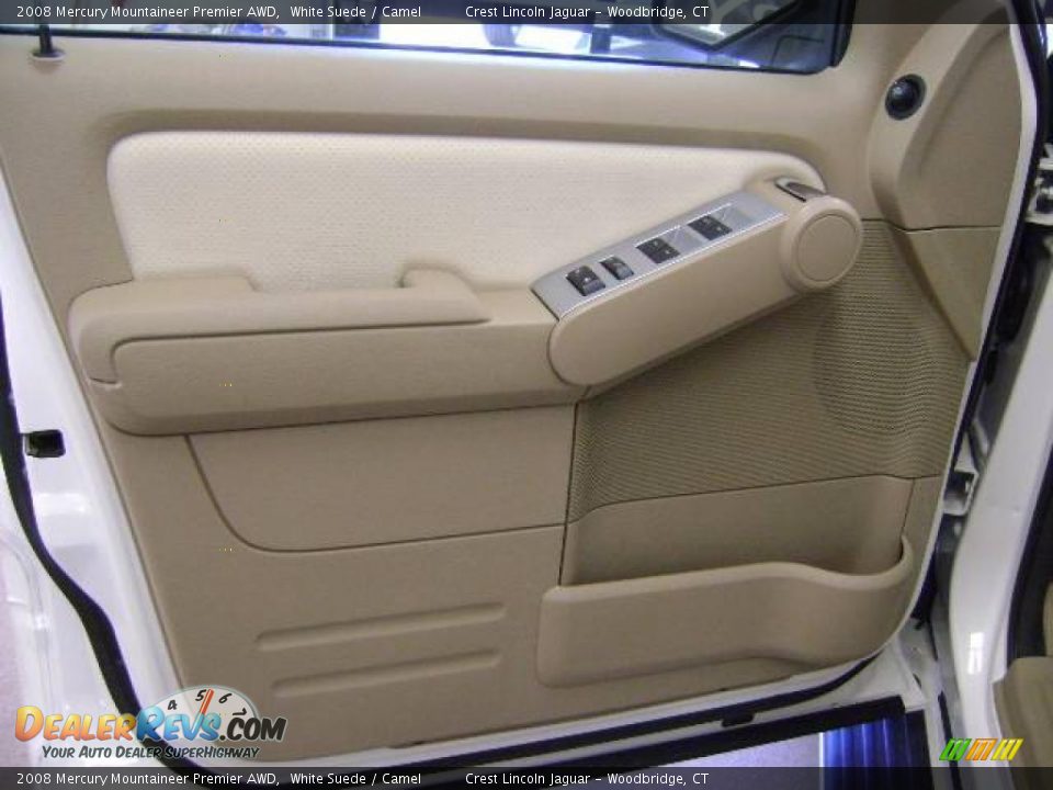 2008 Mercury Mountaineer Premier AWD White Suede / Camel Photo #10