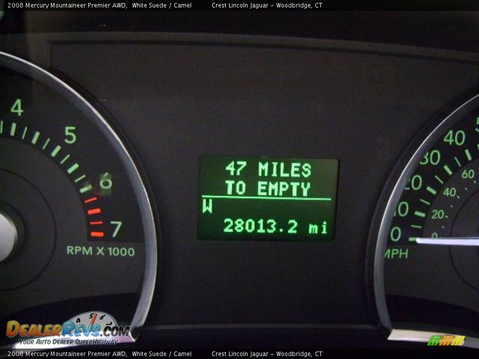 2008 Mercury Mountaineer Premier AWD White Suede / Camel Photo #13