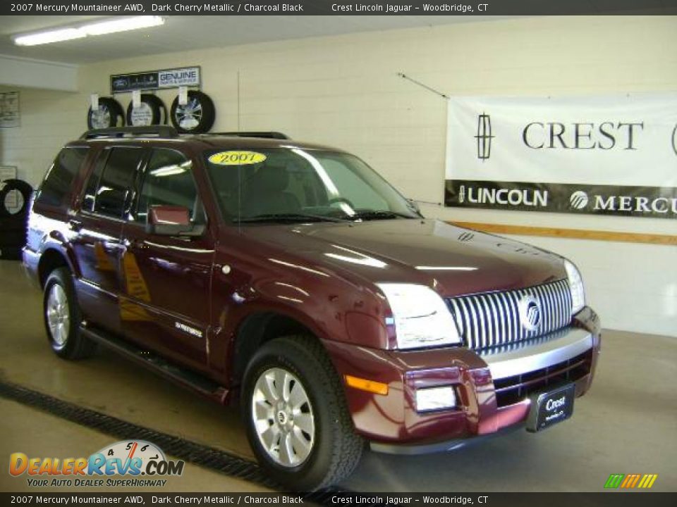2007 Mercury Mountaineer AWD Dark Cherry Metallic / Charcoal Black Photo #3