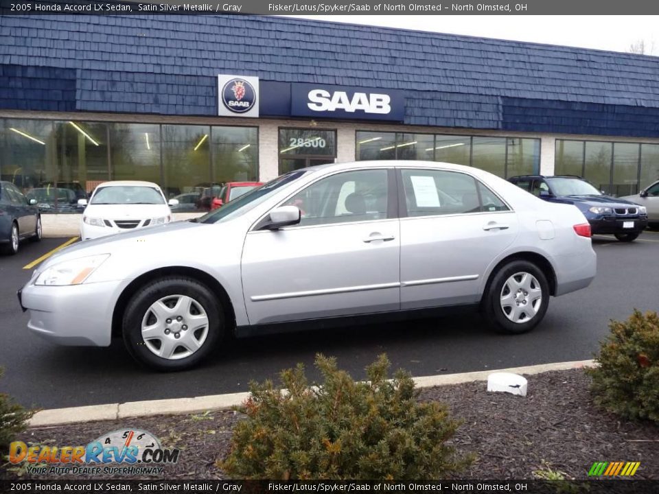 2005 Honda Accord LX Sedan Satin Silver Metallic / Gray Photo #2