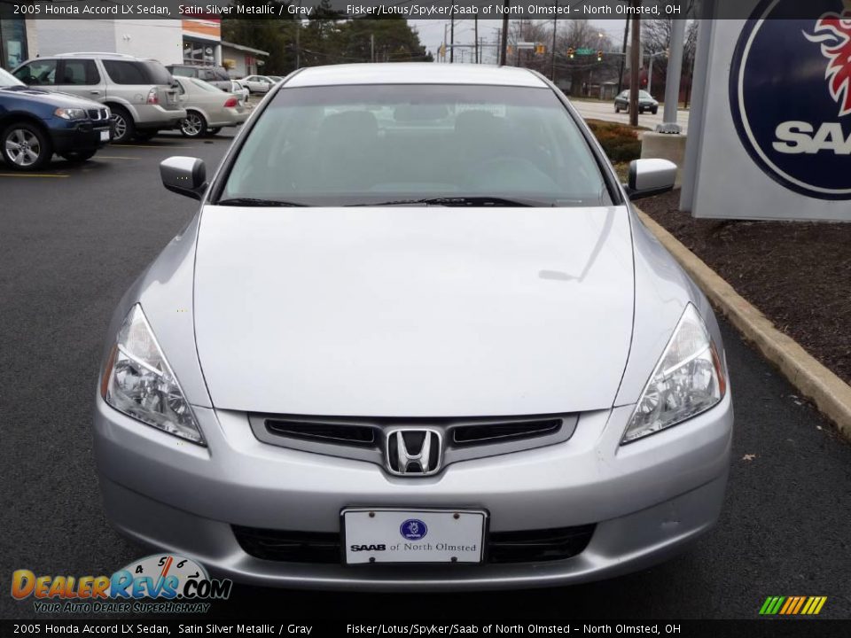 2005 Honda Accord LX Sedan Satin Silver Metallic / Gray Photo #3