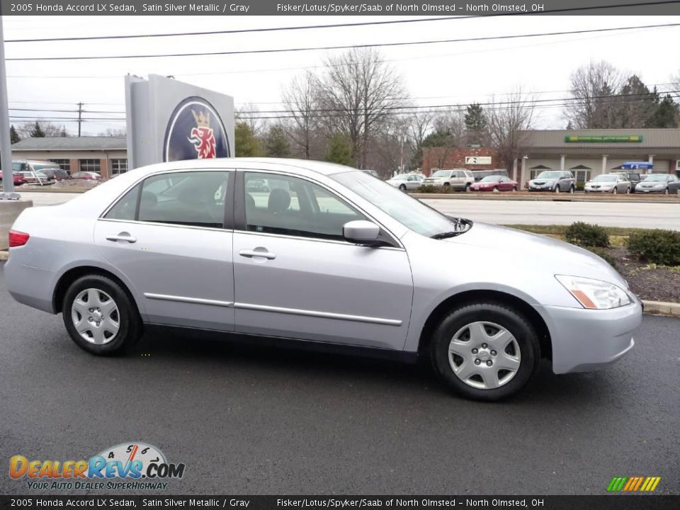 2005 Honda Accord LX Sedan Satin Silver Metallic / Gray Photo #4